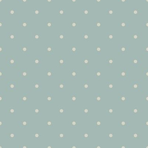 Beige Dots on grey blue