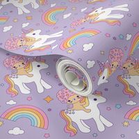 Afro Cat Rainbows & Unicorns Lilac