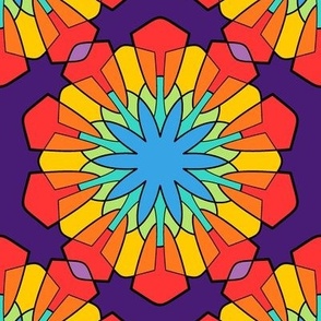 rainbow floral kaleidoscope