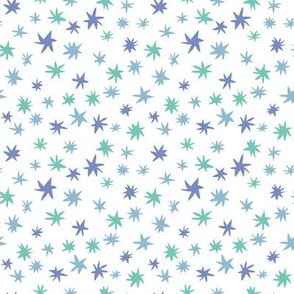 Blue stars - tiny pattern version