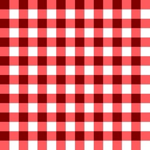 Gingham - Burgundy White