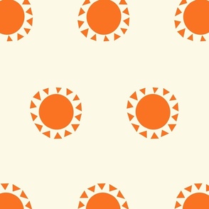 Orange Sunny Polka Dots - L