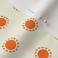 Sunny Polka Dots Orange Off-White - Small