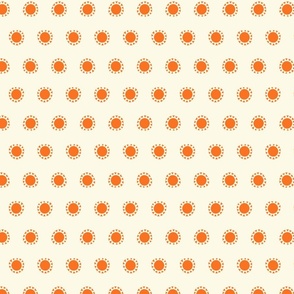 Sunny Polka Dots Orange Off-White - Small