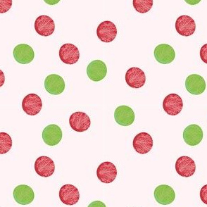 Red and Green Christmas Polka Dots