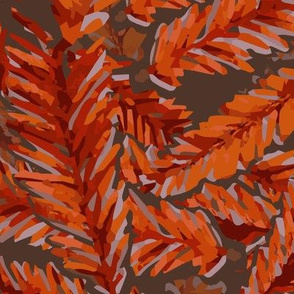 Redwood Leaves Large Autumn Colours