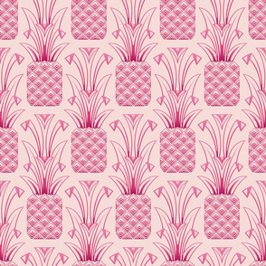 Tropical Deco Pineapples PinK