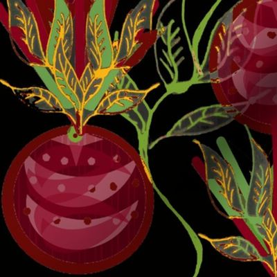 The Bohemian Beets Print-  © 2021 Vanessa Peutherer -SPC Vegetable And Herb Garden 2021 - Statement, Luxury, Velvet, Upholstery.