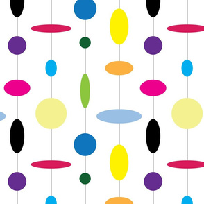 colorful mid century modern bubbles abstract 