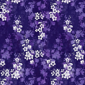 Cherry blossom in deep royal purple