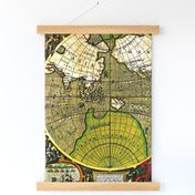 Restored Vintage World Map