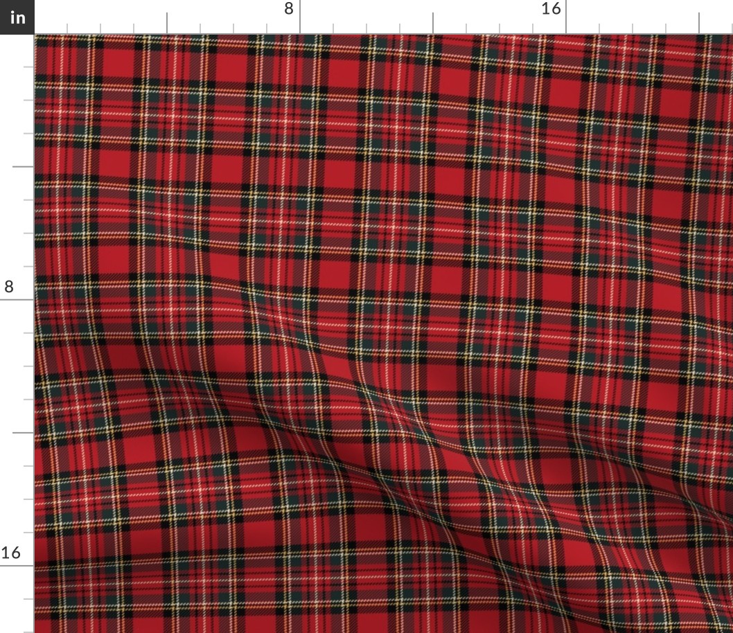 ★ RED TARTAN M ★ Royal Stewart inspired / Medium Scale (3") / Collection : Plaid ’s not dead – Classic Punk Prints