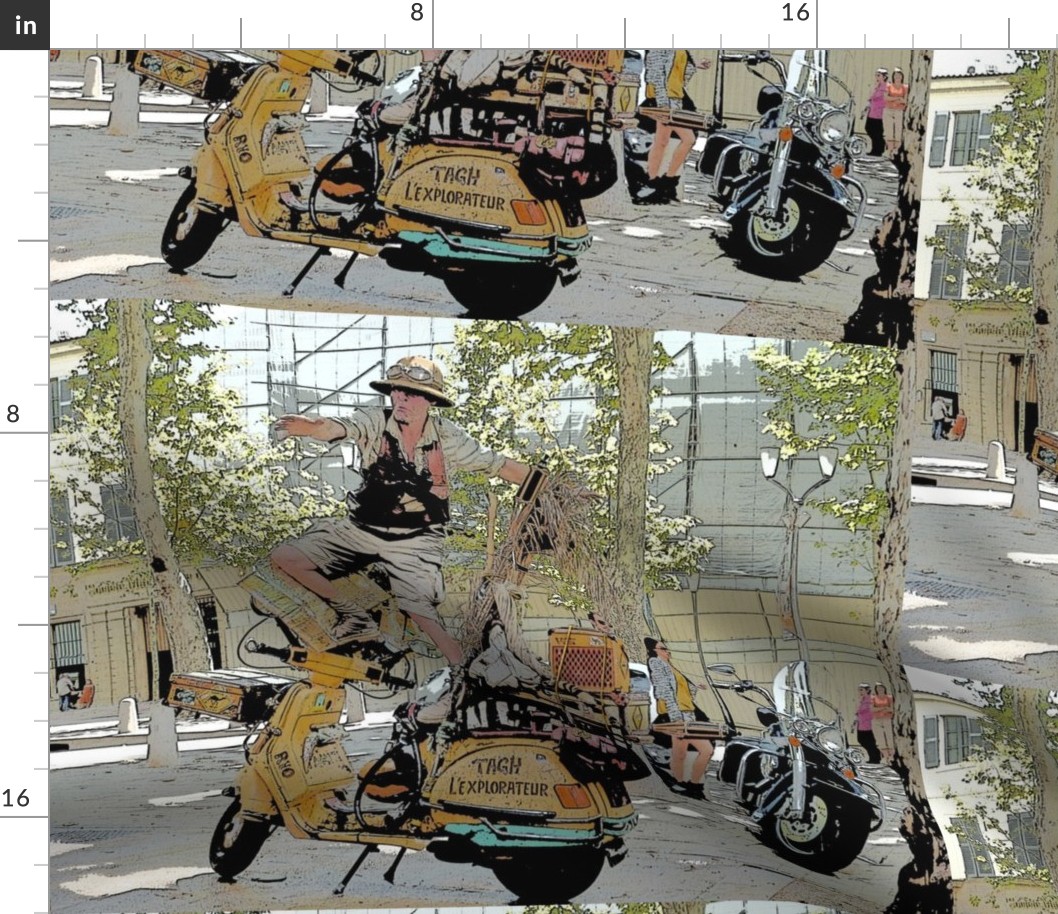 Motorcycle Performance Art in Aix-en-Provence, France - 2-ed