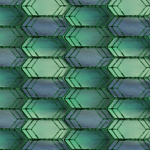 Blue and Green Stretch Hex