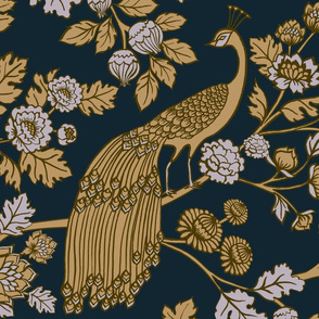 Peacock Garden {Midnight Gold} jumbo