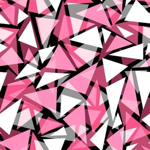 Gray and pink geometric shapes, polygonal, triangles