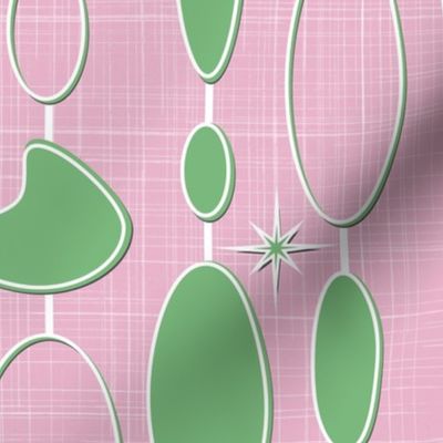 Retro Mod Atomic - Pink Green bits & baubles