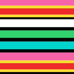 Candy Colored Deckchair Stripes in PinkCandy Colored Deckchair Stripes in Pink, Aqua and Mint, Aqua and Mint