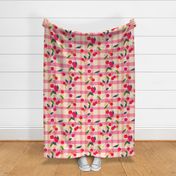 cherry gingham pink // large scale