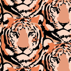 Tiger Faces - orange