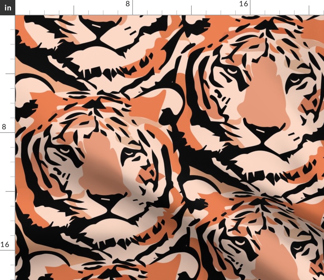 Tiger Faces - orange