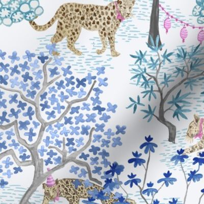 Party Leopards Lanterns in  Forest Teal Blues