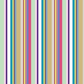 Multicolore Louis Frenchie Coordinate Candy Stripes Print