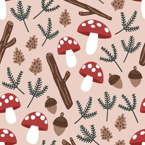 Woodland Floor in Mushroom Pink