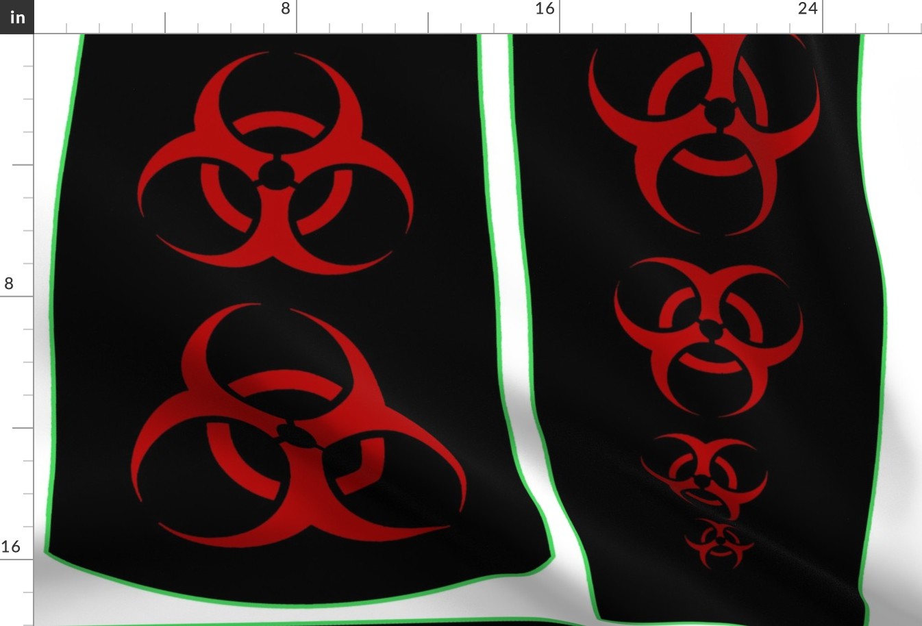 Cut-and-sew biohazard bouffant skirt