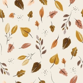 Autumn-Leaves-in-Cream 8x8