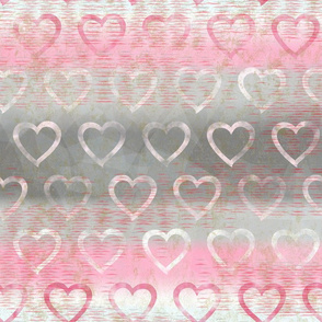 Demigirl Heart Pride - Demigirl Pride Flag Colors with White and Pink Hearts - 235dpi (63% of full scale)