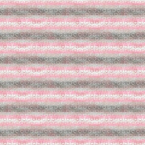 Demigirl Heart Pride - Demigirl Pride Flag Colors with White and Pink Hearts - 1412dpi (11% of full scale)