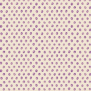 free dots purple and ivory