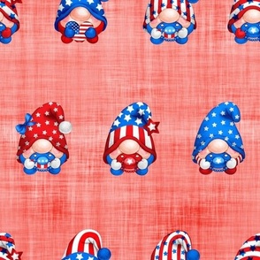 baby american gnome red linen