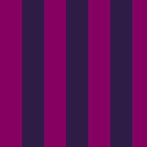 Large Vertical Awning Stripe Pattern - Rich Plum and Deep Violet