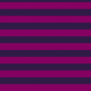 Horizontal Awning Stripe Pattern - Rich Plum and Deep Violet