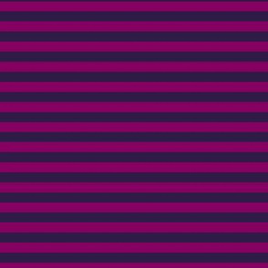 Horizontal Bengal Stripe Pattern - Rich Plum and Deep Violet