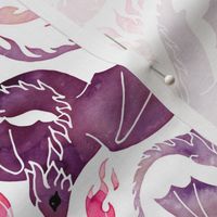 Dragon fire pink & purple small wallpaper