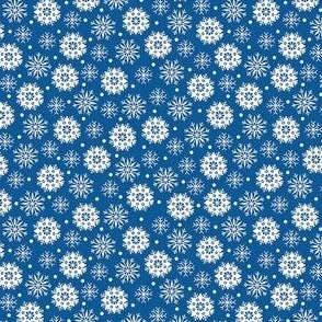 Snowflakes  on Blue Small
