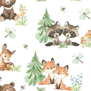 Watercolor Woodland Animals