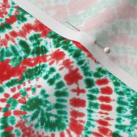 (small scale) red white and green tie dye - Christmas Holiday Tie dye - C21