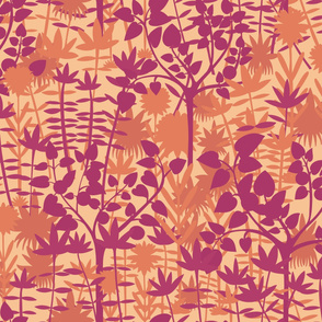 Rousseau's Garden_Large_Purple and Orange
