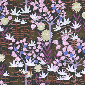 Rousseau's Garden_Large_Purple pink and fawn