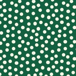 Polka dot - dark green