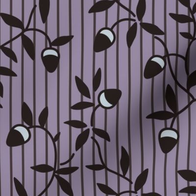 Ornate hazel branches in violet