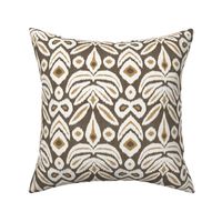 Browns and Cream Bloom Ikat