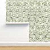 Olives and Cream Bloom Ikat