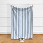 Cerulean Blue and White  Vertical Cabana Tent Stripes