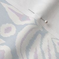 Ice Blue and Lilac Bloom Ikat