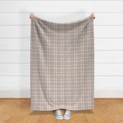 Buffalo plaid gingham check neutral pastel sand beige gray 